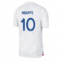 Billiga Frankrike Kylian Mbappe #10 Borta fotbollskläder VM 2022 Kortärmad